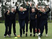 28 February 2019; Santa Sabina students during the Leinster Rugby Girls Metro Tag Rugby Blitz at Clontarf All-Weather Pitches in Dublin. Photo by Stephen McCarthy/Sportsfile