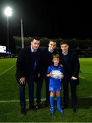 1 March 2019; Match day mascot 7 year old Joshua Boland, from Blessington, Wicklow, prior to the Guinness PRO14 Round 17 match between Leinster and Toyota Cheetahs at the RDS Arena in Dublin. Photo by Ramsey Cardy/Sportsfile