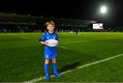 1 March 2019; Match day mascot 7 year old Joshua Boland, from Blessington, Wicklow, prior to the Guinness PRO14 Round 17 match between Leinster and Toyota Cheetahs at the RDS Arena in Dublin. Photo by Ramsey Cardy/Sportsfile