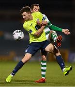 4 March 2019; Sean Kavanagh of Shamrock Rovers in action against Caolan McAleer of Finn Harps during the SSE Airtricity League Premier Division match between Shamrock Rovers and Finn Harps at Tallaght Stadium in Dublin. Photo by Eóin Noonan/Sportsfile