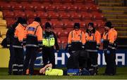 4 March 2019; Gareth Harkin of Finn Harps receives medical attention during the SSE Airtricity League Premier Division match between Shamrock Rovers and Finn Harps at Tallaght Stadium in Dublin. Photo by Eóin Noonan/Sportsfile