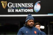 9 March 2019; Mathieu Bastareaud during the France Rugby captain's run at the Aviva Stadium in Dublin. Photo by Ramsey Cardy/Sportsfile