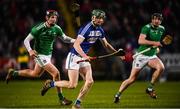 9 March 2019; Aaron Dunphy of Laois in action against David Dempsey, left, and Declan Hannon of Limerick during the Allianz Hurling League Division 1 Quarter-Final match between Laois and Limerick at O'Moore Park in Portlaoise, Laois. Photo by Stephen McCarthy/Sportsfile