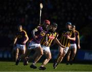 10 March 2019; Paul Morris of Wexford in action against Jason Cleere of Kilkenny during the Allianz Hurling League Division 1A Round 5 match between Wexford and Kilkenny at Innovate Wexford Park in Wexford. Photo by Ray McManus/Sportsfile