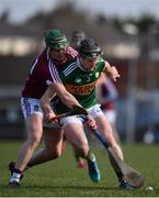 10 March 2019; Bryan Murphy of Kerry in action against Darragh Clinton of Westmeath during the Allianz Hurling League Division 2A Final match between Westmeath and Kerry at Cusack Park in Ennis, Clare. Photo by Sam Barnes/Sportsfile