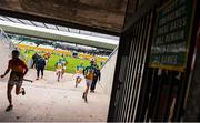 10 March 2019; Players make their way back to the dressing room at half time during the Allianz Hurling League Division 1B Relegation Play-off match between Offaly and Carlow at Bord na Móna O'Connor Park in Tullamore, Offaly. Photo by Eóin Noonan/Sportsfile