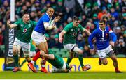 10 March 2019; Ga‘l Fickou of France is tackled by Peter O'Mahony and Jack Conan of Ireland during the Guinness Six Nations Rugby Championship match between Ireland and France at the Aviva Stadium in Dublin. Photo by John Dickson/Sportsfile