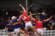10 March 2019; Joe O’Dwyer, left, and James Barry of Tipperary in action against Aidan Walsh, 14, and Seamus Harnedy of Cork during the Allianz Hurling League Division 1A Round 5 match between Cork and Tipperary at Páirc Uí Rinn in Cork. Photo by Stephen McCarthy/Sportsfile
