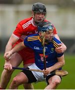 10 March 2019; Garry Byrne of Wicklow in action against Se McGuigan of Derry during the Allianz Hurling League Division 2B Final match between Derry and Wicklow at Páirc Grattan in Inniskeen, Monaghan. Photo by Philip Fitzpatrick/Sportsfile