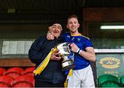 10 March 2019; Wicklow captain Warren Kavanagh and Pat Mitchell celebrate after the Allianz Hurling League Division 2B Final match between Derry and Wicklow at Páirc Grattan in Inniskeen, Monaghan. Photo by Philip Fitzpatrick/Sportsfile