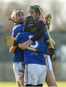 10 March 2019; The Wicklow players celebrate after the Allianz Hurling League Division 2B Final match between Derry and Wicklow at Páirc Grattan in Inniskeen, Monaghan. Photo by Philip Fitzpatrick/Sportsfile