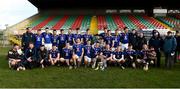 10 March 2019; The Wicklow team celebrate after the Allianz Hurling League Division 2B Final match between Derry and Wicklow at Páirc Grattan in Inniskeen, Monaghan. Photo by Philip Fitzpatrick/Sportsfile