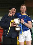 10 March 2019; Wicklow captain Warren Kavanagh and Pat Mitchell celebrate after the Allianz Hurling League Division 2B Final match between Derry and Wicklow at Páirc Grattan in Inniskeen, Monaghan. Photo by Philip Fitzpatrick/Sportsfile
