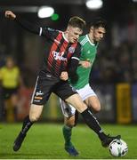 15 March 2019; Danny Grant of Bohemians is tackled by Shane Griffin of Cork City during the SSE Airtricity League Premier Division match between Cork City and Bohemians at Turners Cross in Cork.  Photo by Eóin Noonan/Sportsfile
