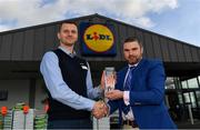 19 March 2019; The Lidl / Irish Daily Star Manager of the Month for February was announced today as Gerry McGill from Carlow. Gerry has masterminded a 100 per cent record to date for Carlow in Division 4 of the 2019 Lidl Ladies National Football League. In February, Carlow won all three of their matches, against Kilkenny, Limerick and Derry. Gerry was presented with his award by Mateusz Maksymyiuk, Store Manager, at the Lidl store on Tullow Road in Carlow. Photo by Ramsey Cardy/Sportsfile