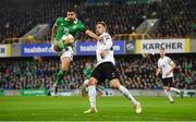 21 March 2019; Jordan Jones of Northern Ireland in action against Artjom Dmitrijev of Estonia during the UEFA EURO2020 Qualifier - Group C match between Northern Ireland and Estonia at National Football Stadium in Windsor Park, Belfast.  Photo by David Fitzgerald/Sportsfile