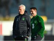 22 March 2019; Republic of Ireland Assistant coach Robbie Keane, right, and manager Mick McCarthy, left, during a training session at Victoria Stadium in Gibraltar. Photo by Seb Daly/Sportsfile