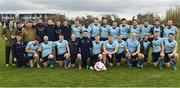 23 March 2019; The University College Dublin squad after the Maughan-Scally Cup after the Maughan-Scally Cup final between Ulster University Coleraine and University College Dublin at the University of Ulster in Coleraine, Derry. The annual Maughan Scally Cup is organized by the Irish Universities’ Rugby Union, which is sponsored by Maxol. Being played for the first time at Ulster University’s Coleraine campus this weekend, the event celebrates participation in student rugby. Photo by Oliver McVeigh/Sportsfile