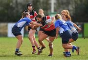 23 March 2019; Rachel Griffey of Wicklow RFC takes on the Edenderry RFC defence during the Bank of Ireland Leinster Rugby Women’s Division 2 Cup Final match between Wicklow RFC and Edenderry RFC at Naas RFC in Naas, Kildare. Photo by Piaras Ó Mídheach/Sportsfile