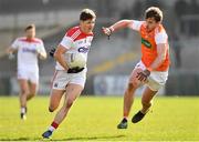 24 March 2019; Kevin Crowley of Cork in action against Ethan Rafferty of Armagh during the Allianz Football League Division 2 Round 7 match between Armagh and Cork at the Athletic Grounds in Armagh. Photo by Ramsey Cardy/Sportsfile
