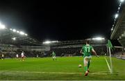 24 March 2019; Paddy McNair of Northern Ireland takes a corner during the UEFA EURO2020 Qualifier Group C match between Northern Ireland and Belarus at the National Football Stadium in Windsor Park, Belfast. Photo by Ramsey Cardy/Sportsfile