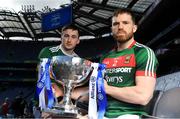 25 March 2019; In attendance at the 2019 Allianz Football League Finals preview are Paul Murphy of Kerry, left, and Chris Barrett of Mayo at Croke Park in Dublin. 2019 marks the 27th year of Allianz’ support of courage on the field of play through its sponsorship of the Allianz Football and Hurling Leagues. Mayo meet Kerry in this Sunday’s Division 1 decider at Croke Park (4pm), while Meath and Donegal will contest the Division 2 Final in Croke Park on Saturday (5pm), preceded by the Division 4 final meeting of Leitrim and Derry (3pm).  Photo by Brendan Moran/Sportsfile