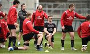 26 March 2019; Rory Best and John Cooney during Ulster squad training at Kingspan Stadium Ravenhill in Belfast, Co Down. Photo by Oliver McVeigh/Sportsfile