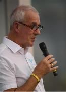 27 March 2019; Declan Harte, President of Swim Ireland, speaking before the Irish Long Course Swimming Championships at the National Aquatic Centre in Abbotstown, Dublin. Photo by Piaras Ó Mídheach/Sportsfile