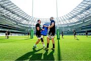 29 March 2019; Rhys Ruddock, left, and Scott Fardy during the Leinster Rugby captain's run at the Aviva Stadium in Dublin. Photo by Ramsey Cardy/Sportsfile