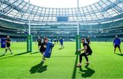 29 March 2019; Ed Byrne, left, and Adam Byrne during the Leinster Rugby captain's run at the Aviva Stadium in Dublin. Photo by Ramsey Cardy/Sportsfile