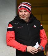 30 March 2019; Louth manager Wayne Kierans, serving a touchline suspension, watches on from the stand prior to the Allianz Football League Roinn 3 Round 6 match between Louth and Westmeath at the Gaelic Grounds in Drogheda, Louth. Photo by Oliver McVeigh/Sportsfile