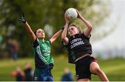 30 March 2019; Kellyann Hogan of Loreto, Clonmel in action against Sarah Larkin of Scoil Chríost Rí, Portlaoise during the Lidl All-Ireland Post-Primary Schools Senior A Final match between Loreto, Clonmel, and Scoil Chríost Rí, Portlaoise, at John Locke Park in Callan, Co Kilkenny. Photo by Diarmuid Greene/Sportsfile