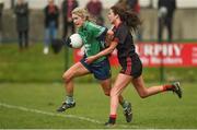 30 March 2019; Ciara Byrne of Scoil Chríost Rí, Portlaoise in action against Aine Fitzgerald of Loreto, Clonmel during the Lidl All-Ireland Post-Primary Schools Senior A Final match between Loreto, Clonmel, and Scoil Chríost Rí, Portlaoise, at John Locke Park in Callan, Co Kilkenny. Photo by Diarmuid Greene/Sportsfile