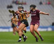 31 March 2019; Katie Power of Kilkenny  in action against Lorraine Ryan of Galway  during the Littlewoods Ireland Camogie League Division 1 Final match between Kilkenny and Galway at Croke Park in Dublin. Photo by Ray McManus/Sportsfile
