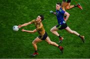 31 March 2019; David Clifford of Kerry in action against Matthew Ruane of Mayo during the Allianz Football League Division 1 Final match between Kerry and Mayo at Croke Park in Dublin. Photo by Ramsey Cardy/Sportsfile