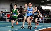 31 March 2019; Michael Burke of East Galway A.C., Co. Galway, competing in the Boys Under 14 800m event during Day 2 of the Irish Life Health National Juvenile Indoor Championships at AIT in Athlone, Co Westmeath. Photo by Sam Barnes/Sportsfile