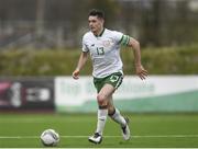 25 March 2019; Pierce Phillips of Colleges & Universities during the match between Colleges & Universities and Defence Forces at  Athlone Town Stadium in Athlone, Co. Westmeath. Photo by Harry Murphy/Sportsfile