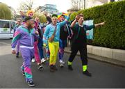 6 April 2019; Supporters arrive prior to the Guinness PRO14 Round 19 match between Leinster and Benetton at the RDS Arena in Dublin. Photo by David Fitzgerald/Sportsfile