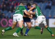 6 April 2019; Jack McGrath of Leinster is tackled by Nicola Quaglio, left, and Dewaldt Duvenage of Benetton during the Guinness PRO14 Round 19 match between Leinster and Benetton at the RDS Arena in Dublin. Photo by David Fitzgerald/Sportsfile