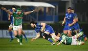 6 April 2019; Barry Daly of Leinster is tackled by Sebastian Negri da Ollegio of Benetton during the Guinness PRO14 Round 19 match between Leinster and Benetton at the RDS Arena in Dublin. Photo by David Fitzgerald/Sportsfile