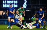 6 April 2019; Barry Daly of Leinster is tackled by Sebastian Negri da Ollegio of Benetton during the Guinness PRO14 Round 19 match between Leinster and Benetton at the RDS Arena in Dublin. Photo by Ramsey Cardy/Sportsfile