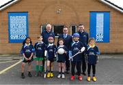 8 April 2019; Uachtarán Chumann Lúthchleas Gael John Horan, left, Keith Loughman, Chairman of St Colmcilles GAA Club, and Ard Stiúrthóir of the GAA Tom Ryan, right, with members of St Colmcilles GAA Club, from left, Reva Mehta, age 8, Noah Noone Garland, age 9, Niall O'Donoghue, age 9, Aisling Gillick, age 8, Jack O'Byrne, age 10, and Milena Maza, age 8, at the unveiling of the new GAA manifesto in both Irish and English at St Colmcilles GAA Club in Bettystown, Co Meath. The manifesto is an affirmation of the GAA's mission, vision and values, and a celebration of all the people who make the Association what it is. The intention is for the manifesto to be proudly displayed across the GAA network and wherever Gaelic Games are played at home and abroad&quot;. It marks the start of a wider support message that celebrates belonging to the GAA, which is centered around the statement: ‘GAA – Where We All Belong’ / CLG – Tá Áit Duinn Uilig’. Photo by Stephen McCarthy/Sportsfile