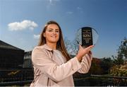 10 April 2019; Aimee Mackin of Armagh with The Croke Park / LGFA Player of the Month award for March at The Croke Park Hotel in Jones Road, Dublin. In Armagh’s Lidl National League fixtures against Tyrone, Clare and Kerry in March, Aimee scored a combined total of 3-23. Aimee was also in brilliant form for her college Ulster University Jordanstown in the Gourmet Food Parlour Giles Cup. In the Final victory over Waterford IT, Aimee scored 2-11 of UUJ’s 2-17 tally. Clontarf defeated Emmet Óg at Parnell Park. Photo by Eóin Noonan/Sportsfile