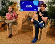 10 April 2019; Paddy Cosgrave, CEO at Web Summit, right, and Chris Slowe, CTO at Reddit, during Web Summit Meetup at Web Summit HQ, Tramway House in Dublin. Picture credit: Sam Barnes / Web Summit via Sportsfile