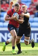 20 April 2019; Dan Goggin of Munster is tackled by Jackson Wray of Saracens during the Heineken Champions Cup Semi-Final match between Saracens and Munster at the Ricoh Arena in Coventry, England. Photo by David Fitzgerald/Sportsfile