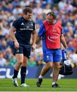 21 April 2019; Seán Cronin of Leinster leaves the pitch with an injury accompanied by Leinster team doctor Prof John Ryan during the Heineken Champions Cup Semi-Final match between Leinster and Toulouse at the Aviva Stadium in Dublin. Photo by Brendan Moran/Sportsfile