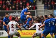 27 April 2019; Dave Kearney of Leinster takes a high ball during the Guinness PRO14 Round 21 match between Ulster and Leinster at the Kingspan Stadium in Belfast. Photo by Oliver McVeigh/Sportsfile