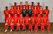 1 May 2019; The Belgium squad during a UEFA U17 European Championship Finals portrait session at CityWest Hotel in Saggart, Dublin. Photo by Seb Daly/Sportsfile