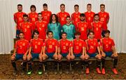 2 May 2019; The Spain squad during a UEFA U17 European Championship Finals portrait session at CityWest Hotel in Saggart, Dublin. Photo by Seb Daly/Sportsfile