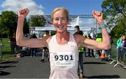 4 May 2019; Catherina McKiernan of Annalee A.C, Cavan celebrates after winning the Irish Runner 5k in conjunction with the AAI National 5k Championships, Phoenix Park in Dublin. Photo by Brendan Moran/Sportsfile